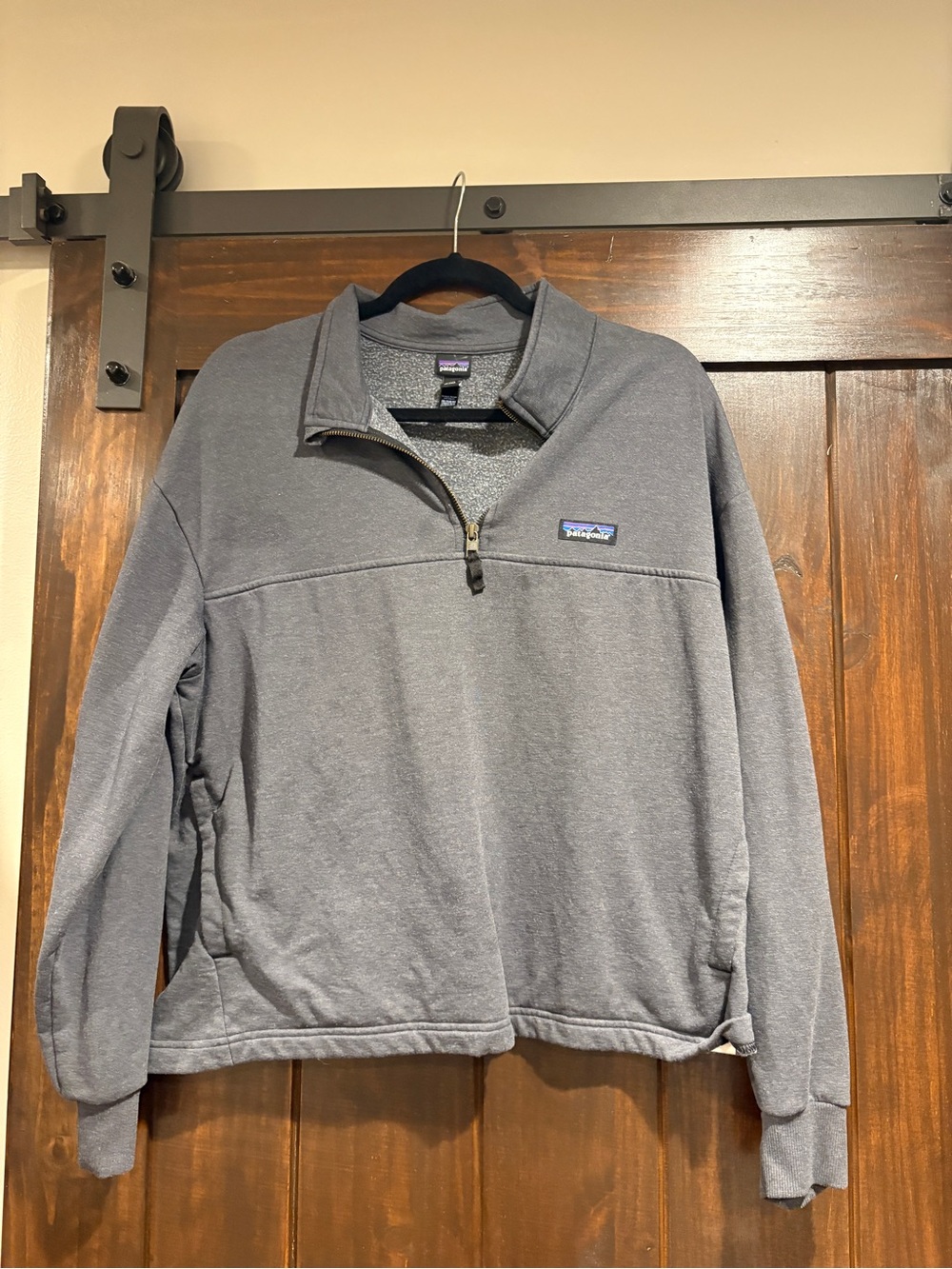 Patagonia women’s Heather Gray Half-Zip Fleece Pullover L
